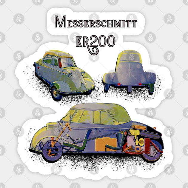 Sublime_Messerschmitt_KR200_3_Wheel_Car Sticker by MotorManiac